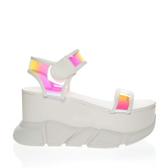 Last Size 6 🖤Transparent Holographic Flatform - Picture 5 of 7